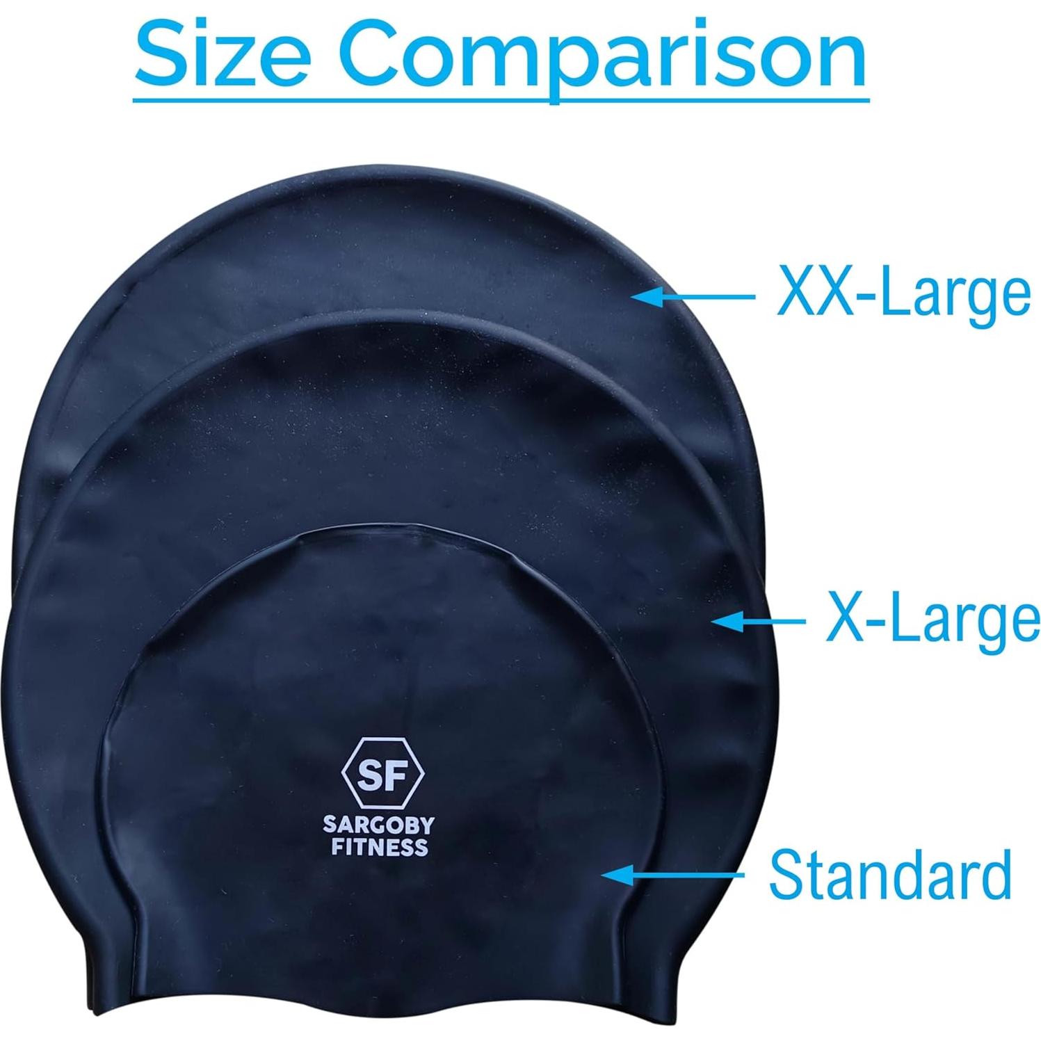 Gorro de natación Sargoby Fitness para dreadlocks XL/XXL negro