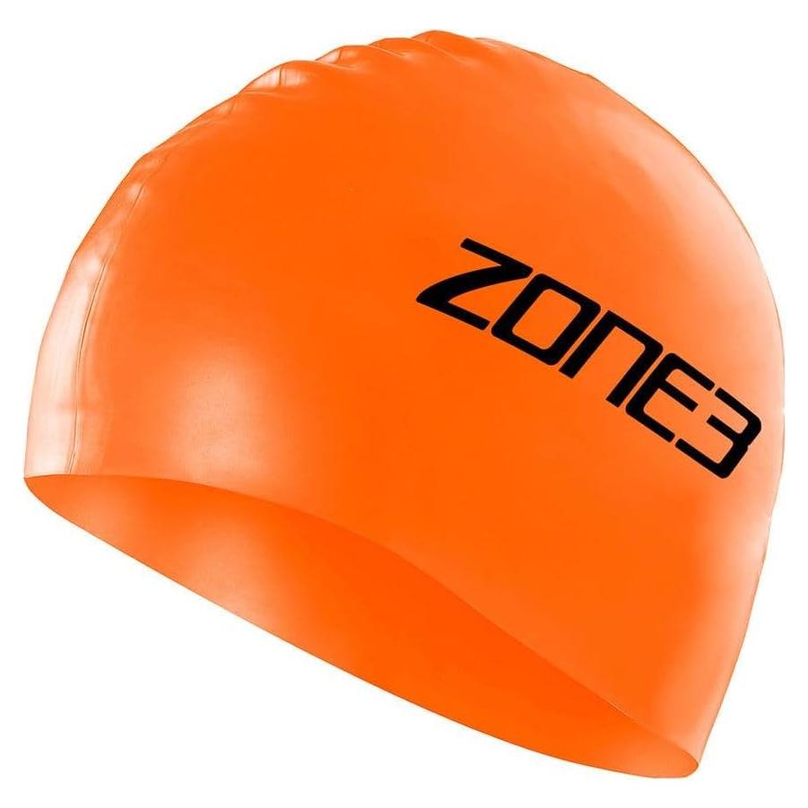 Gorro de natación ZONE3 de silicona unisex naranja 48g