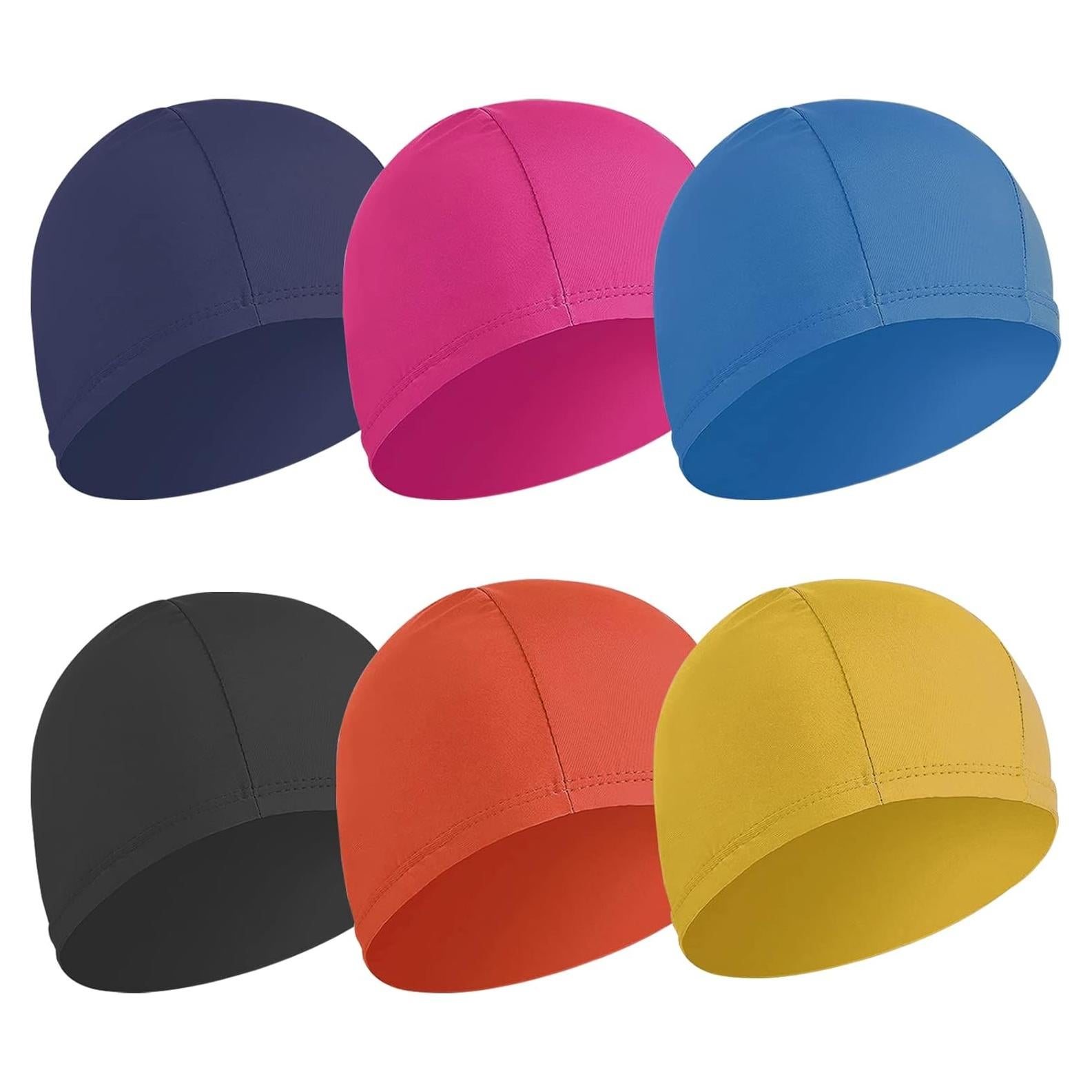 6 Gorras de Natación Elásticas Wholelovein para Todos - Nylon