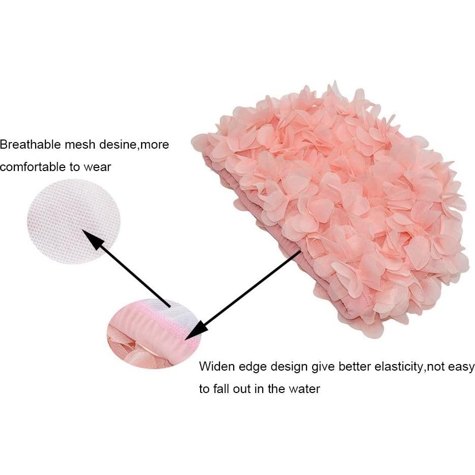 Gorro de Baño Vintage Medifier Rosa Estilo Retro para Mujeres