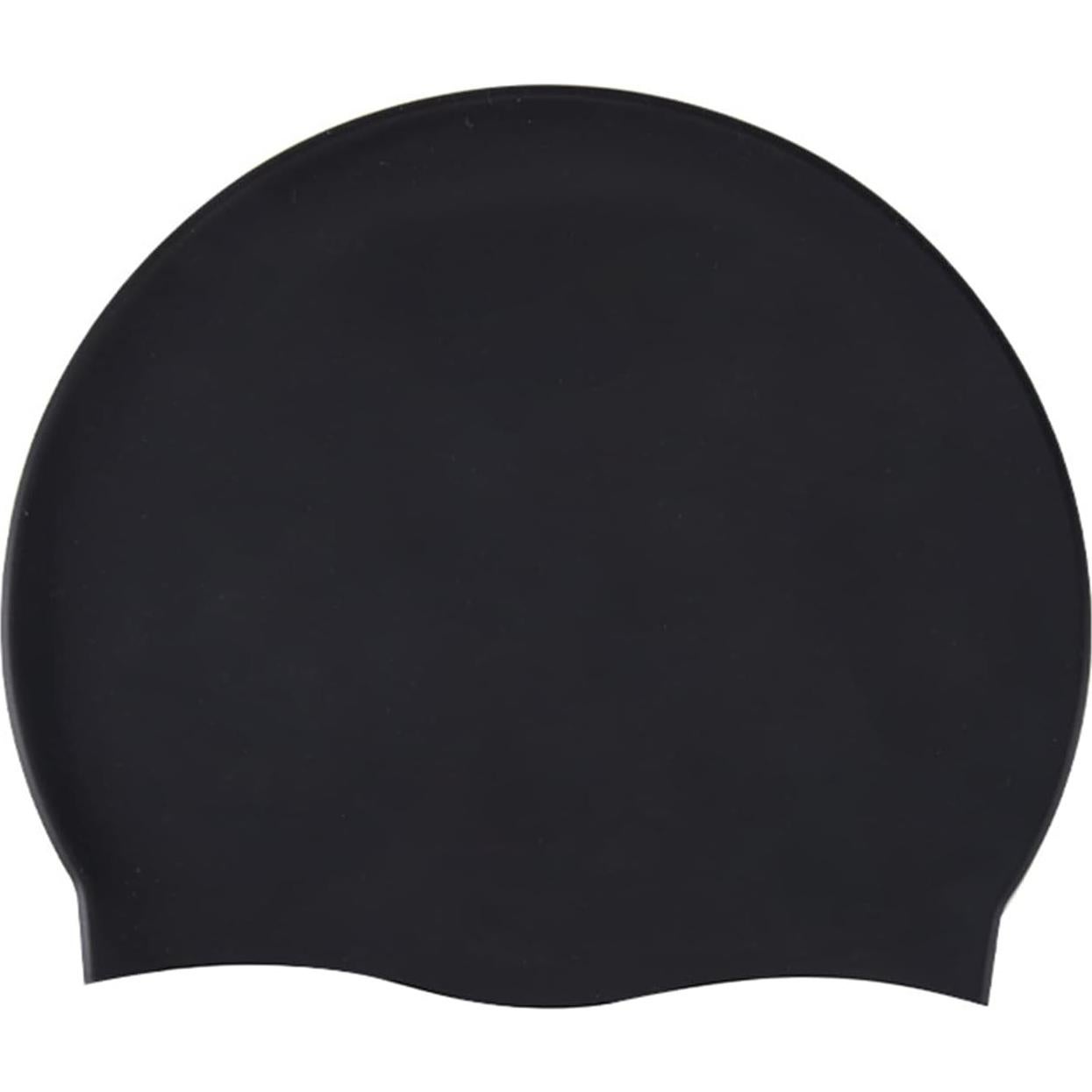 Gorro de natación para niños Doovid negro de silicona