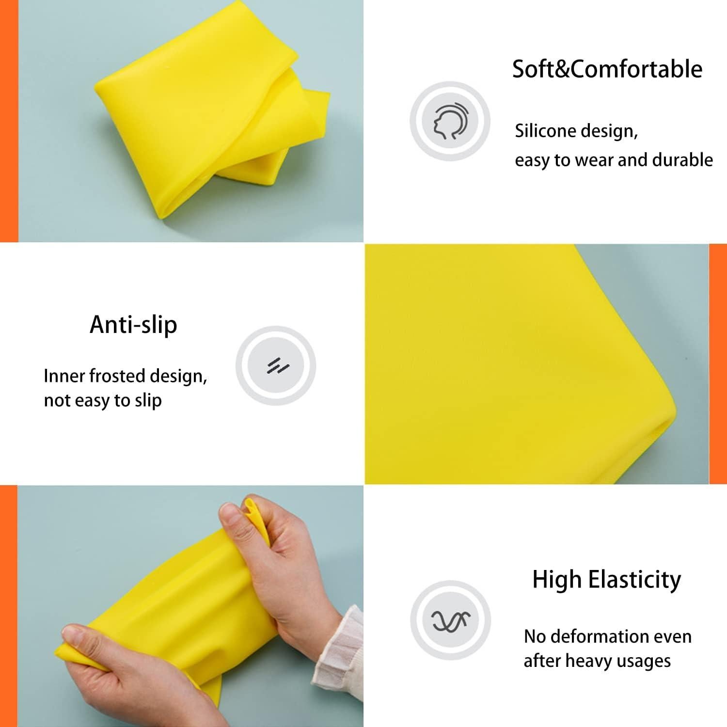 Gorro de natación para niños Doovid negro de silicona