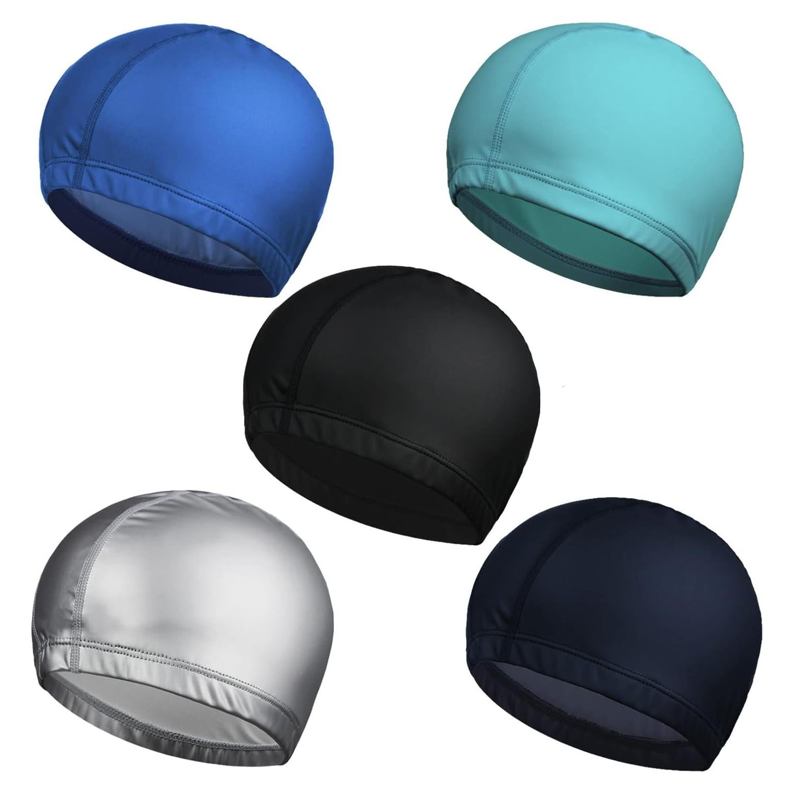 Paquete de 5 Gorras de Baño Impermeables ENASGLOO Unisex