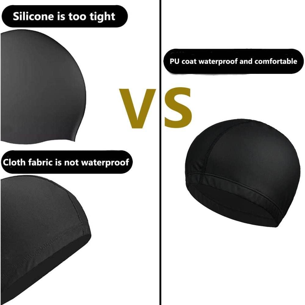 Paquete de 5 Gorras de Baño Impermeables ENASGLOO Unisex