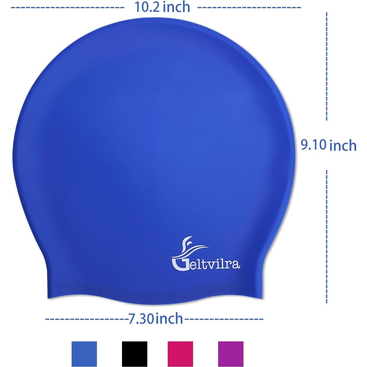 Gorro de Natación Extra Grande Geltvilra para Niños 4-16 Años
