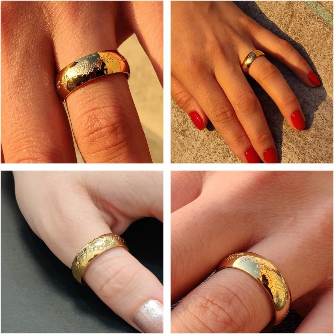 Anillo de Titanio 7mm El Señor de los Anillos - Unisex