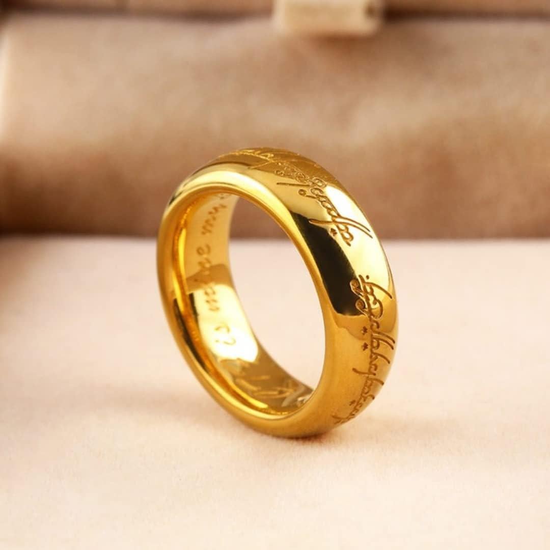 Anillo de Titanio 7mm El Señor de los Anillos - Unisex