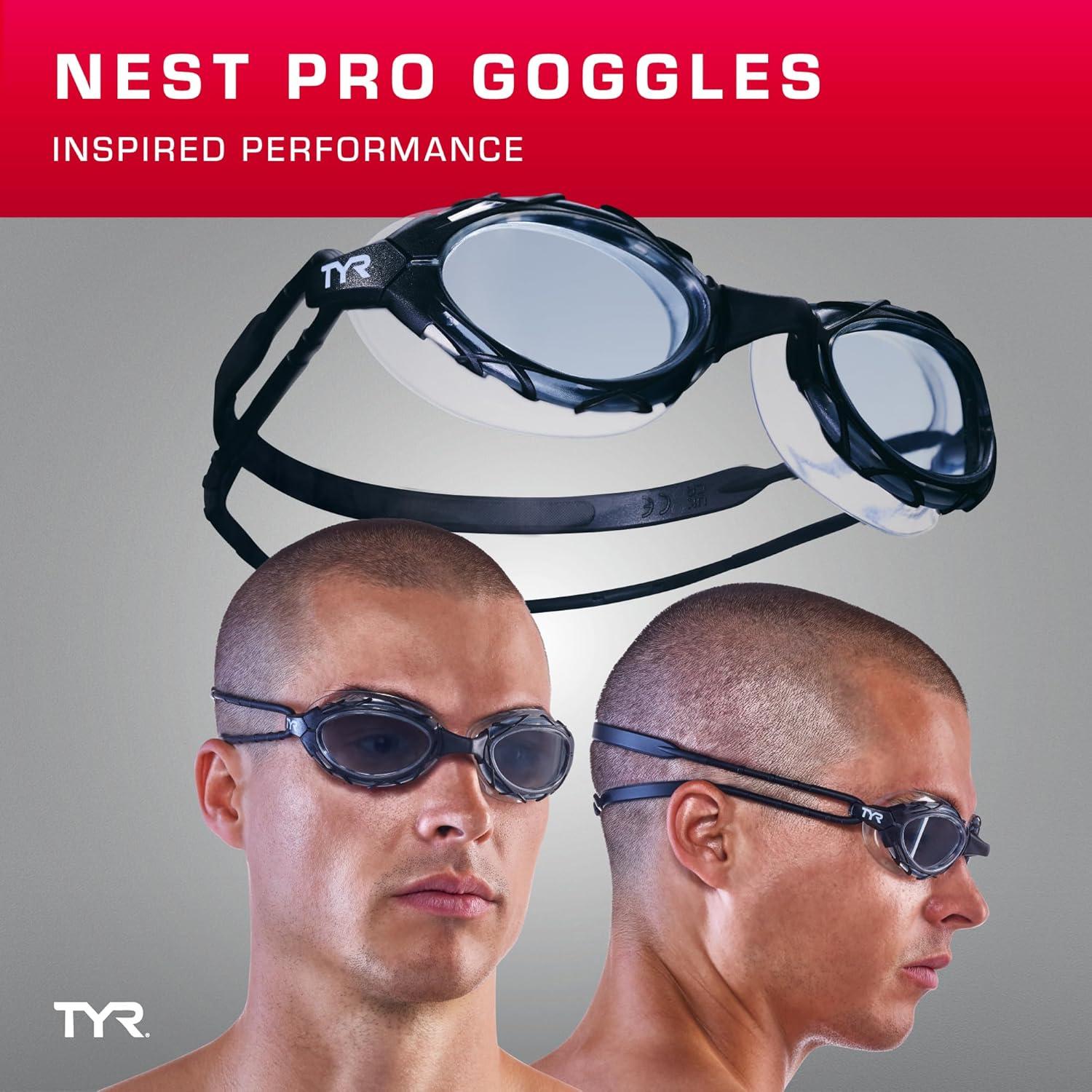 Gafas de Natación TYR Nest Pro Azul - Antiempañante, Unisex