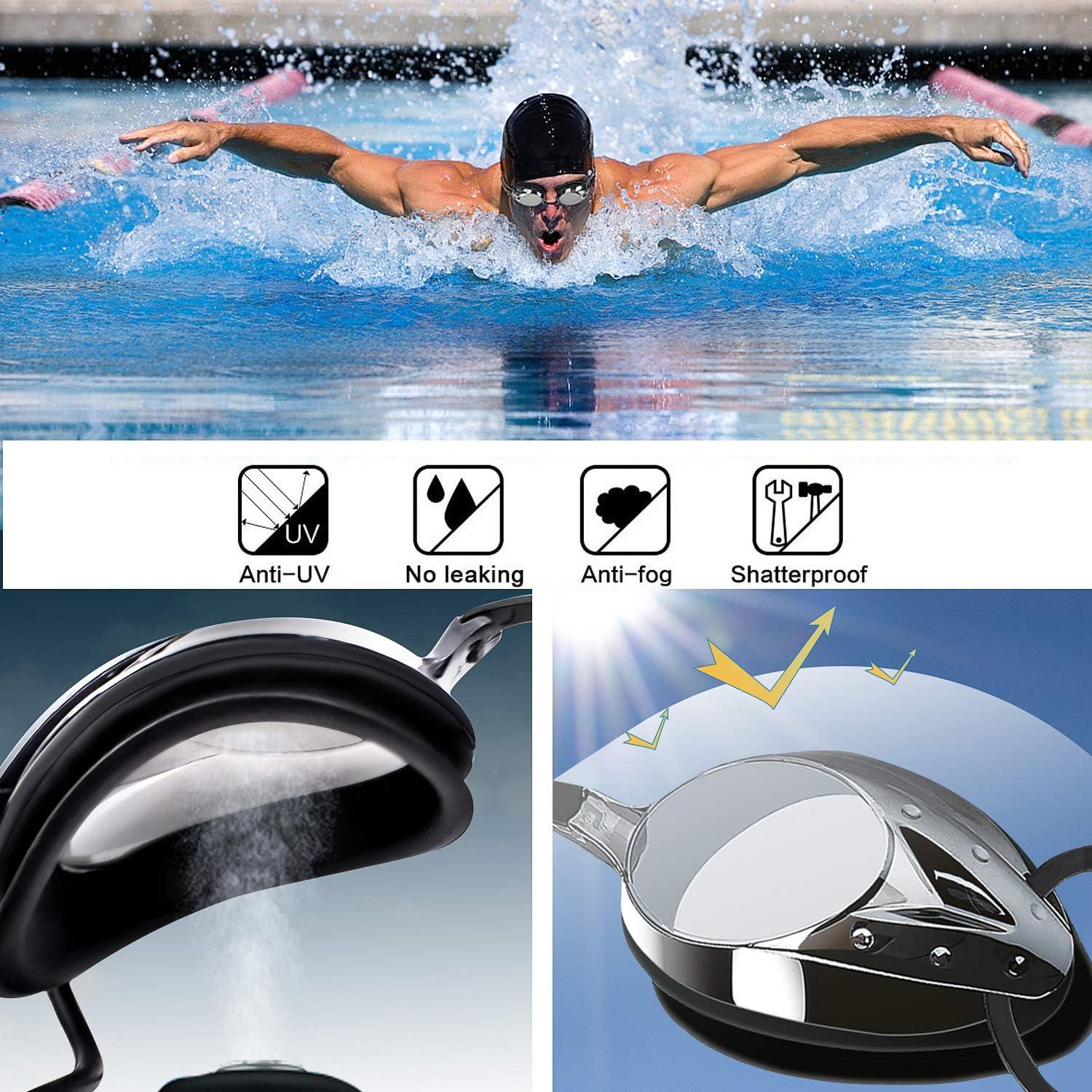 Gafas de natación VETOKY antiempañantes UV espejadas