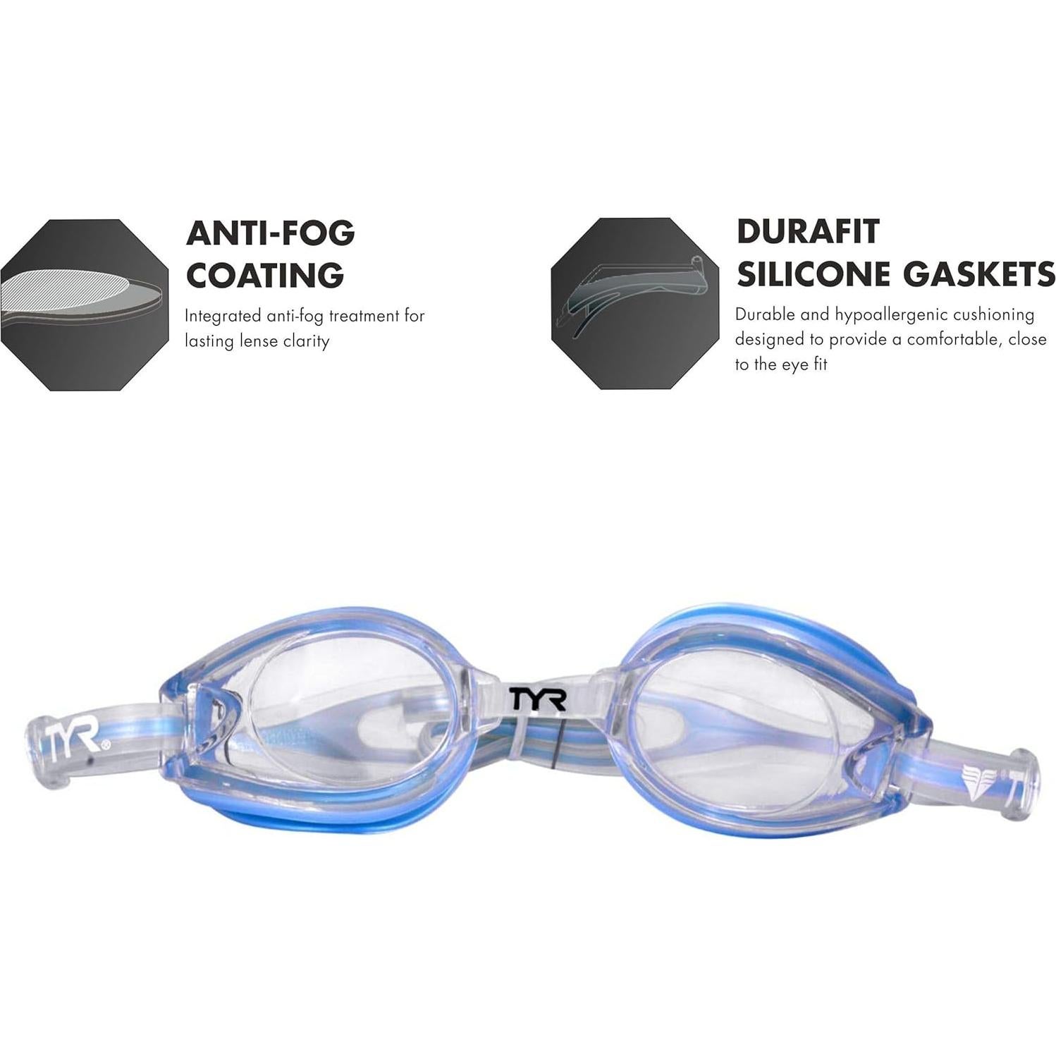 Gafas de Natación TYR Petite T-72 Femme UV Anti-Niebla