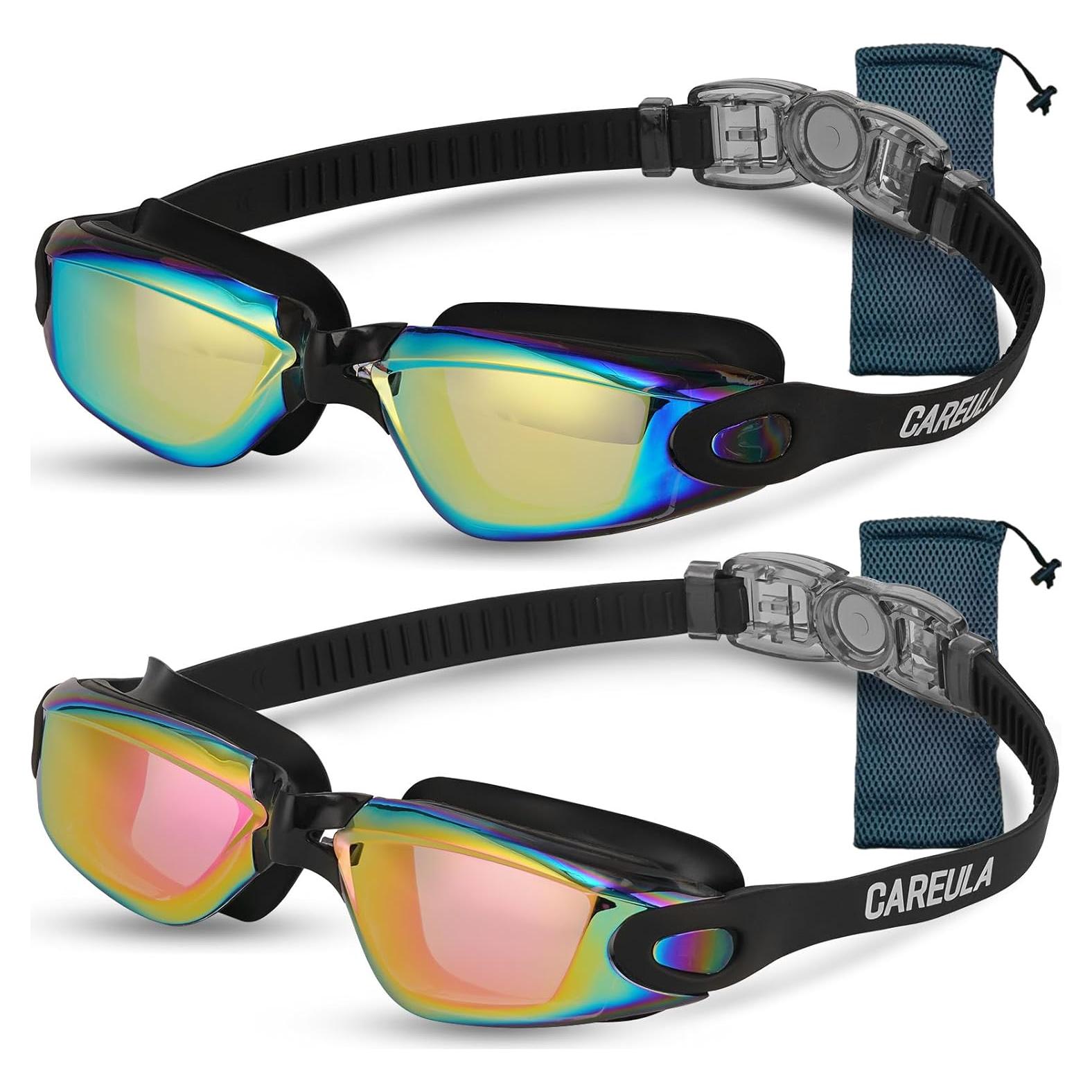 Paquete de 2 Gafas de Natación Careula para Niños 3-14 Años