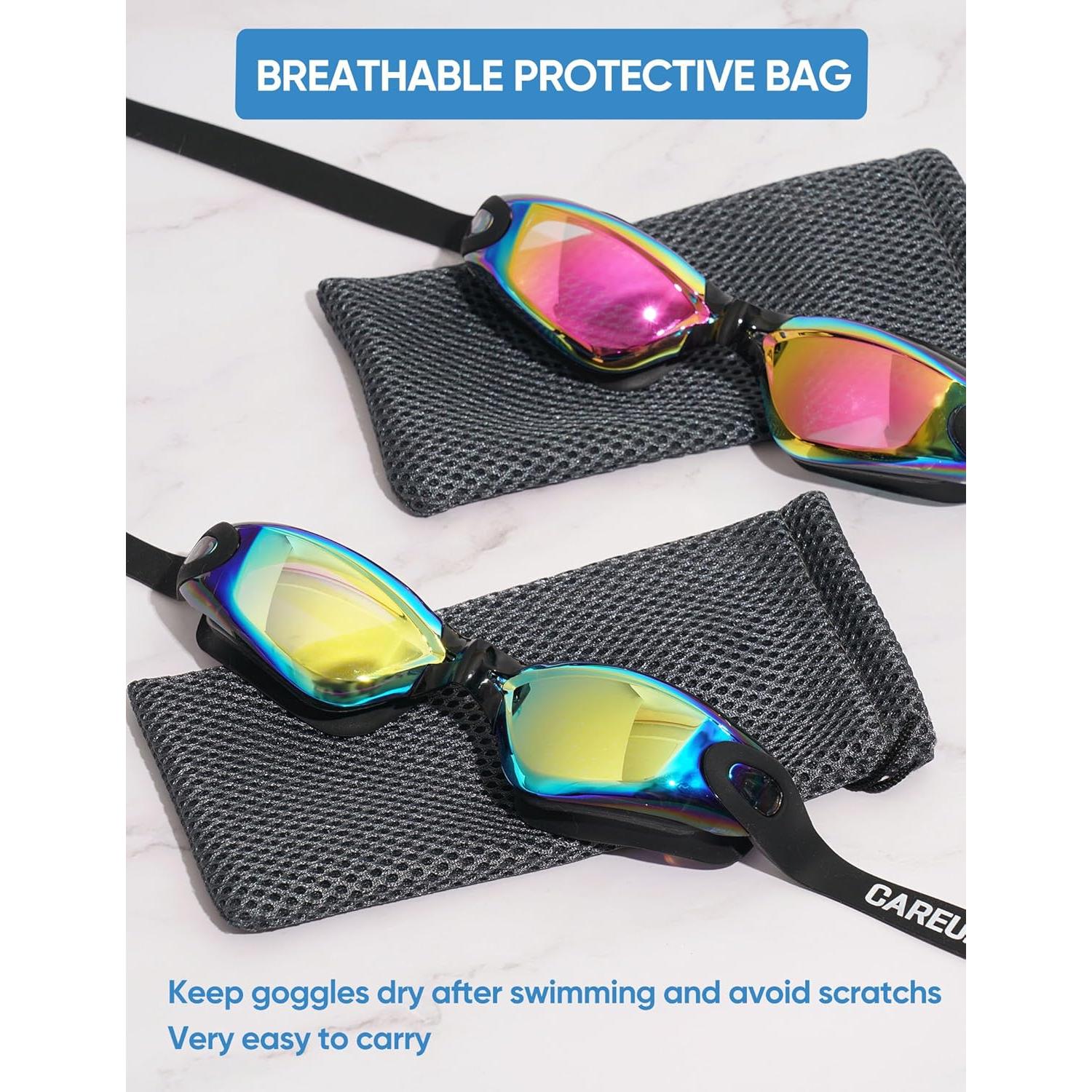 Paquete de 2 Gafas de Natación Careula para Niños 3-14 Años