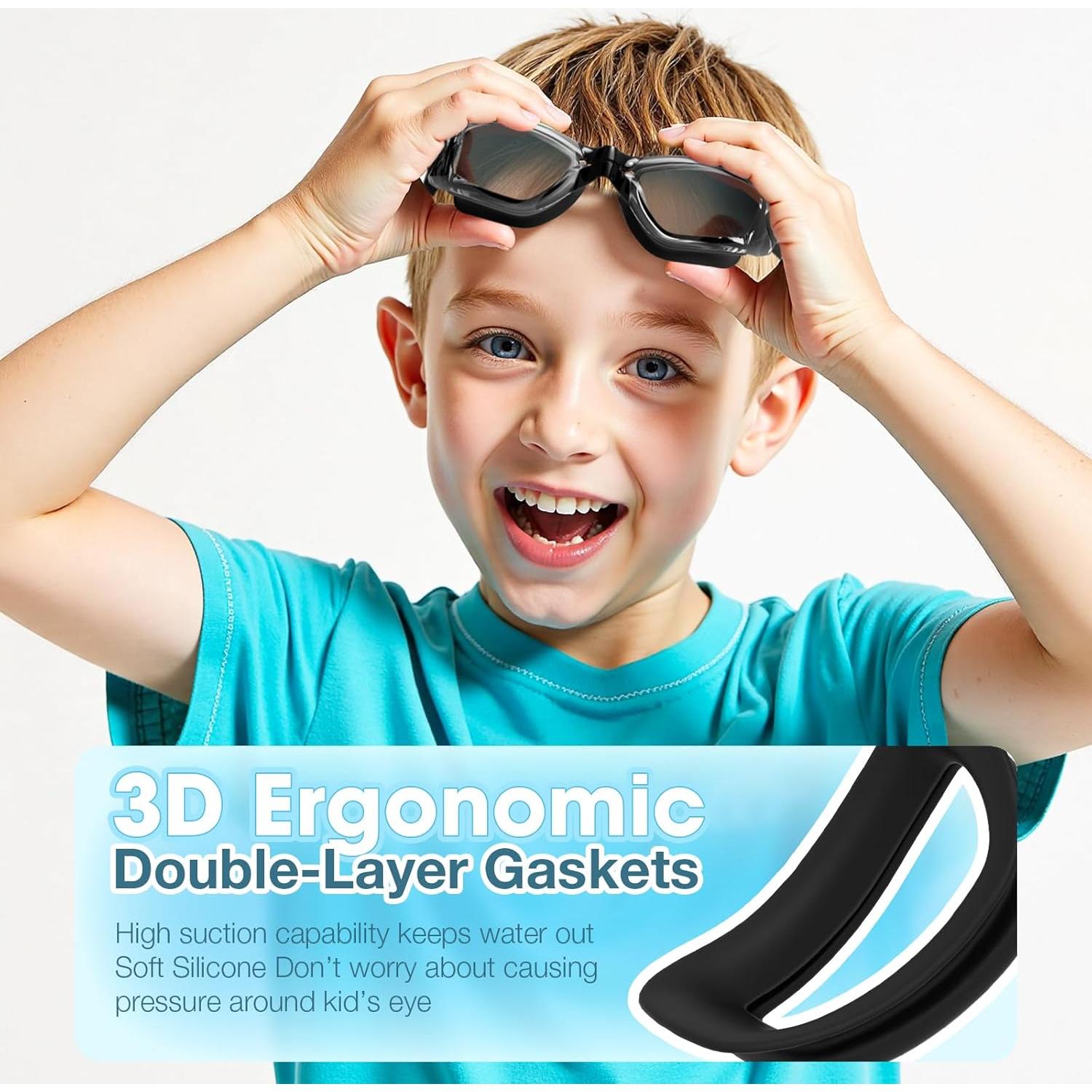 Gafas de Natación EasYoung para Niños - Paquete de 2, Anti-empañantes