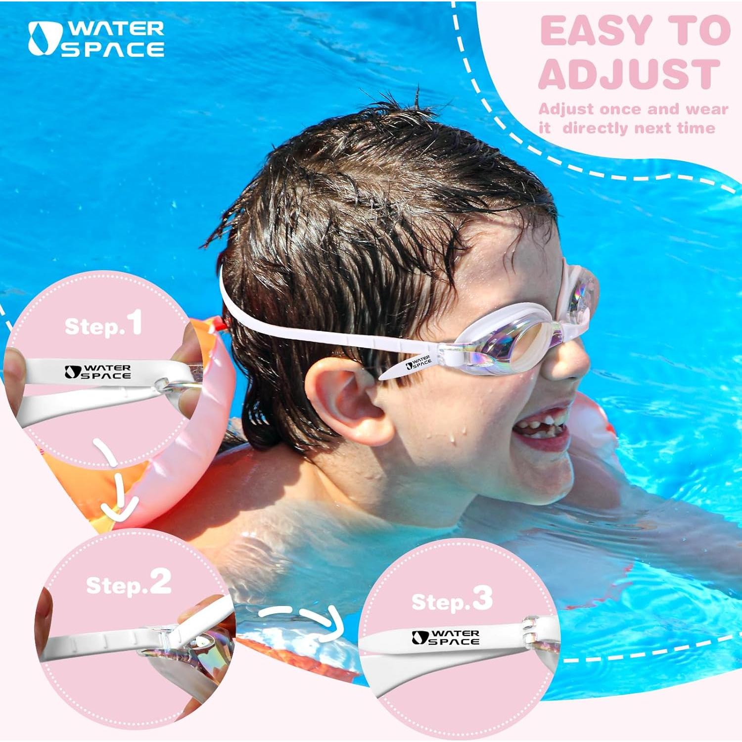Gafas de Natación para Niños Water Space - Antivaho UV 3-15 Años