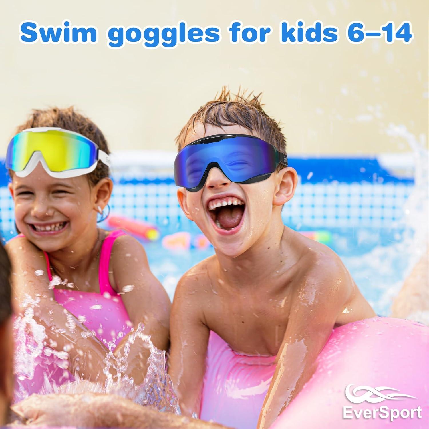 Gafas de Natación EverSport para Niños 8-16 Años - Antivaho UV