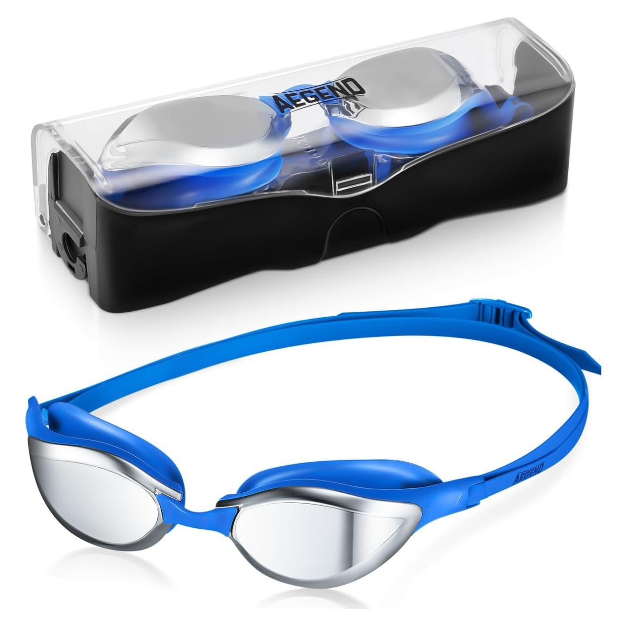 Gafas de Natación Aegend Adulto Espejadas Antiempañantes