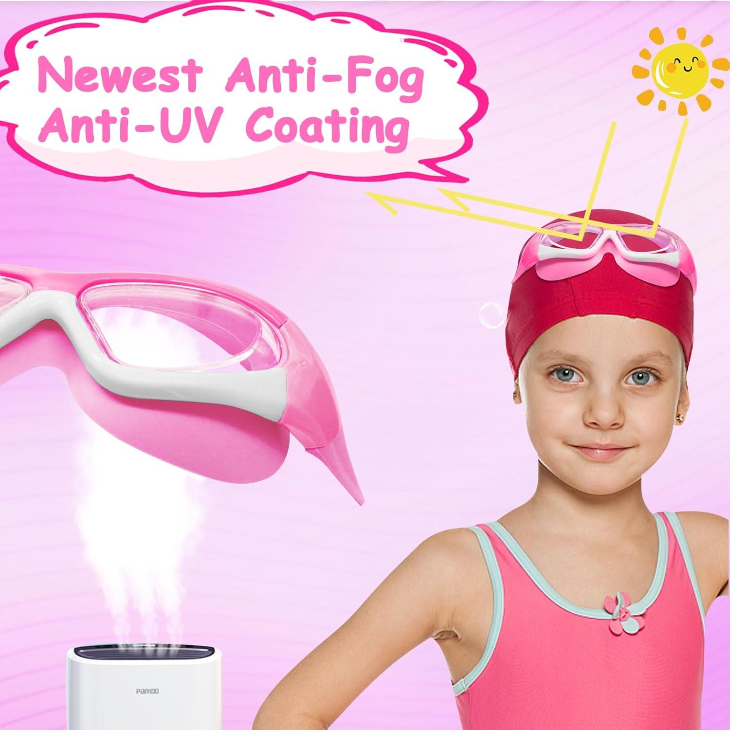 Gafas de natación Vvinca para niños 3-12 años con tapones