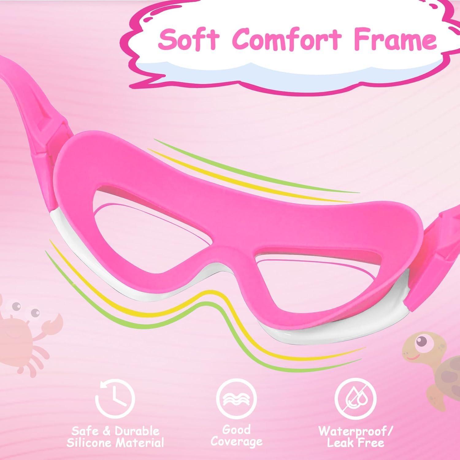 Gafas de natación Vvinca para niños 3-12 años con tapones