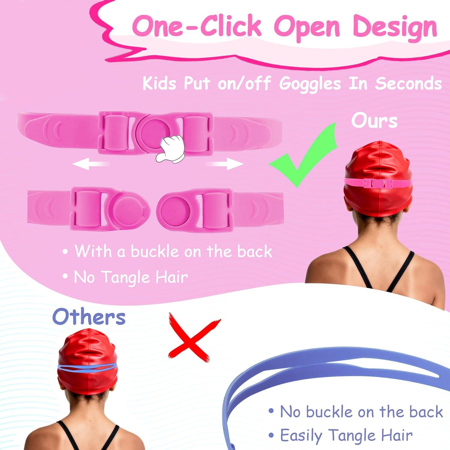 Gafas de natación Vvinca para niños 3-12 años con tapones