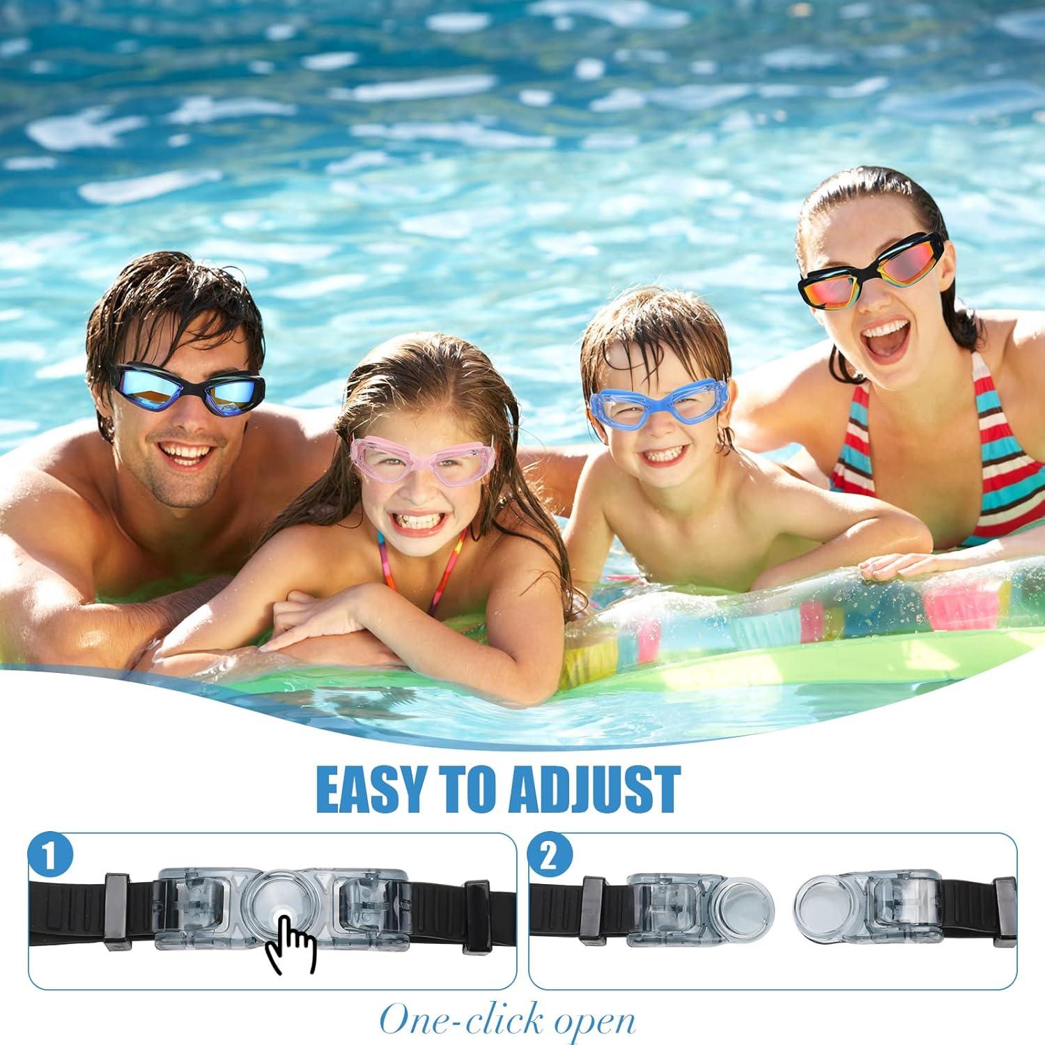Konohan 8 Gafas de Natación Silicona Antivaho para Adultos y Niños