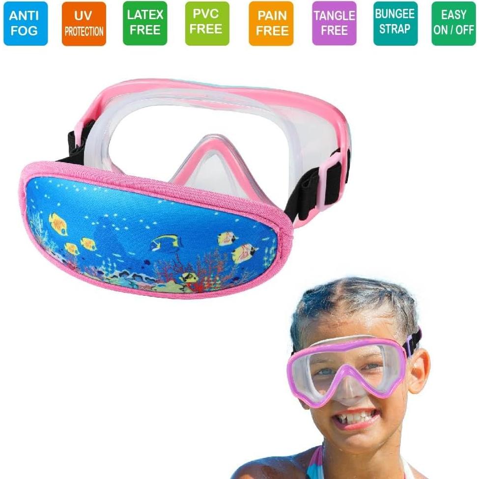 Gafas de natación RUIGAO para niños 6-14 años - Rosa y Púrpura