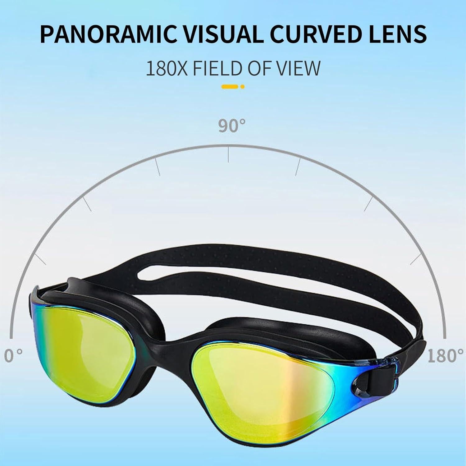Gafas de Natación Polarizadas JIUDUOYUAN HD Anti-Vaho UV