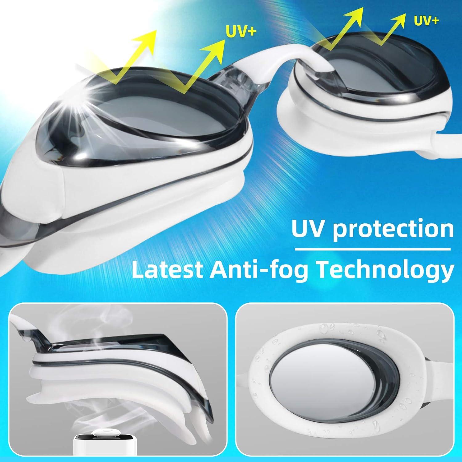 Gafas de natación Seago para miopía -3.5, antiempañante, UV