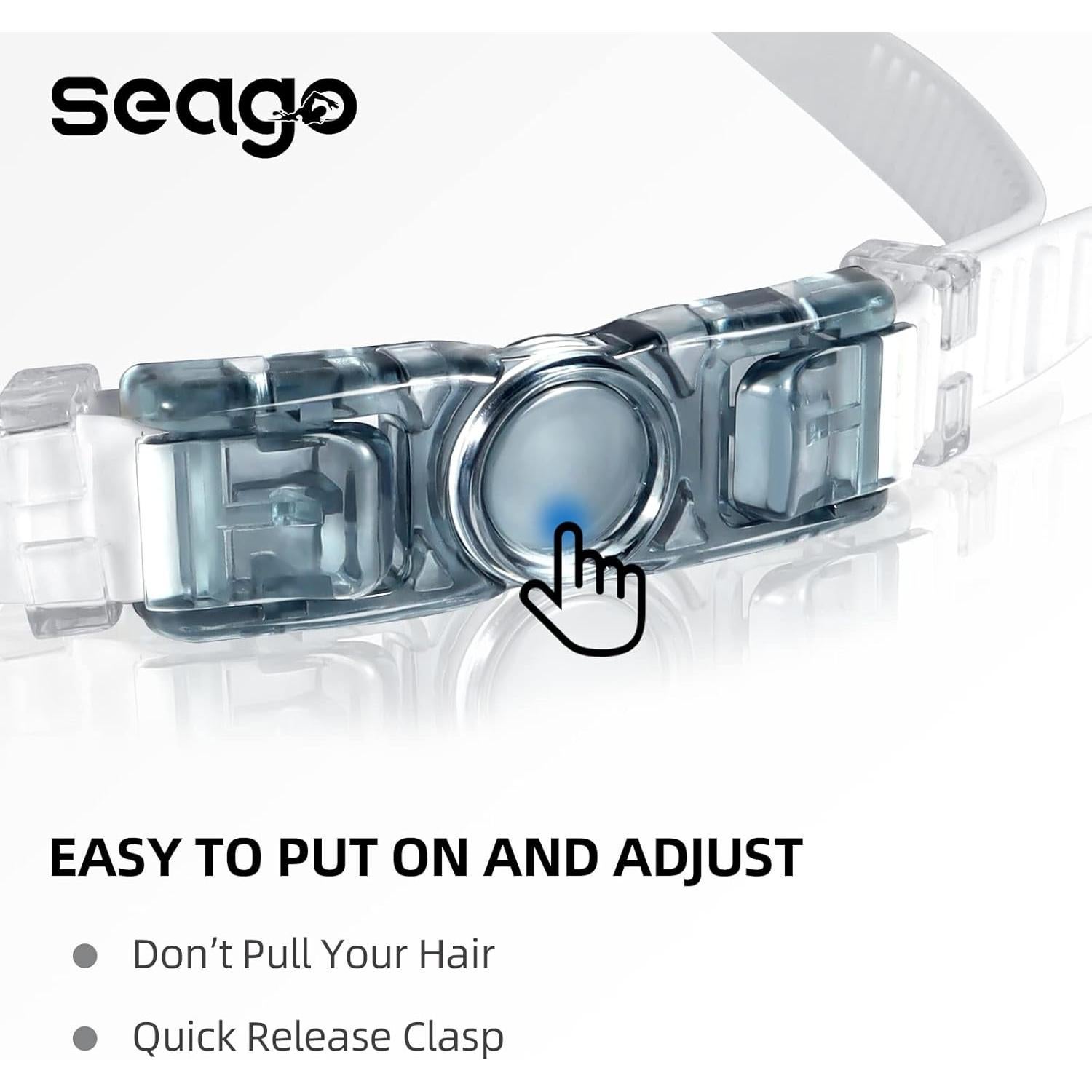 Gafas de natación Seago para miopía -3.5, antiempañante, UV