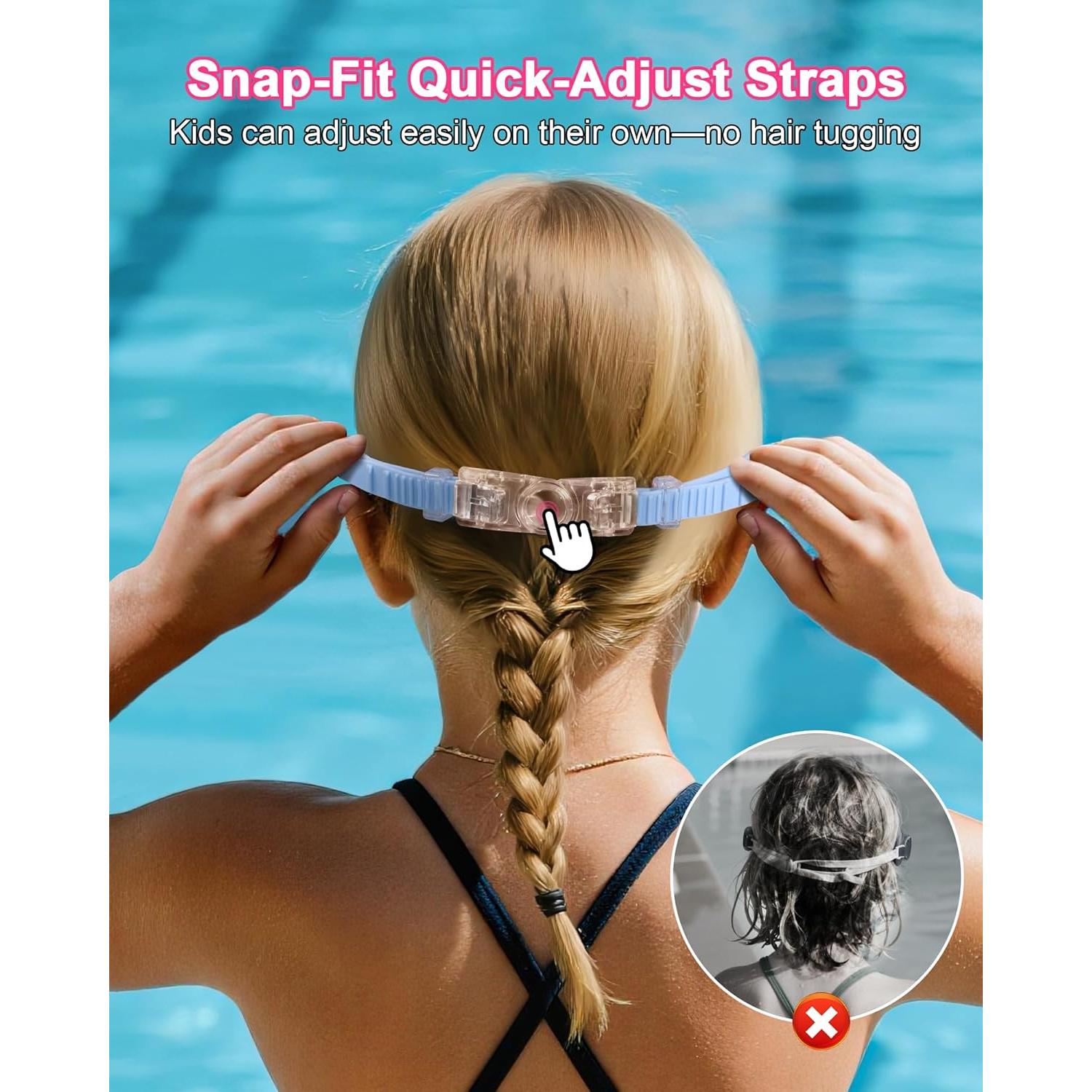 Gafas de natación para niños Keary 2 Pack Anti-UV y Anti-Niebla