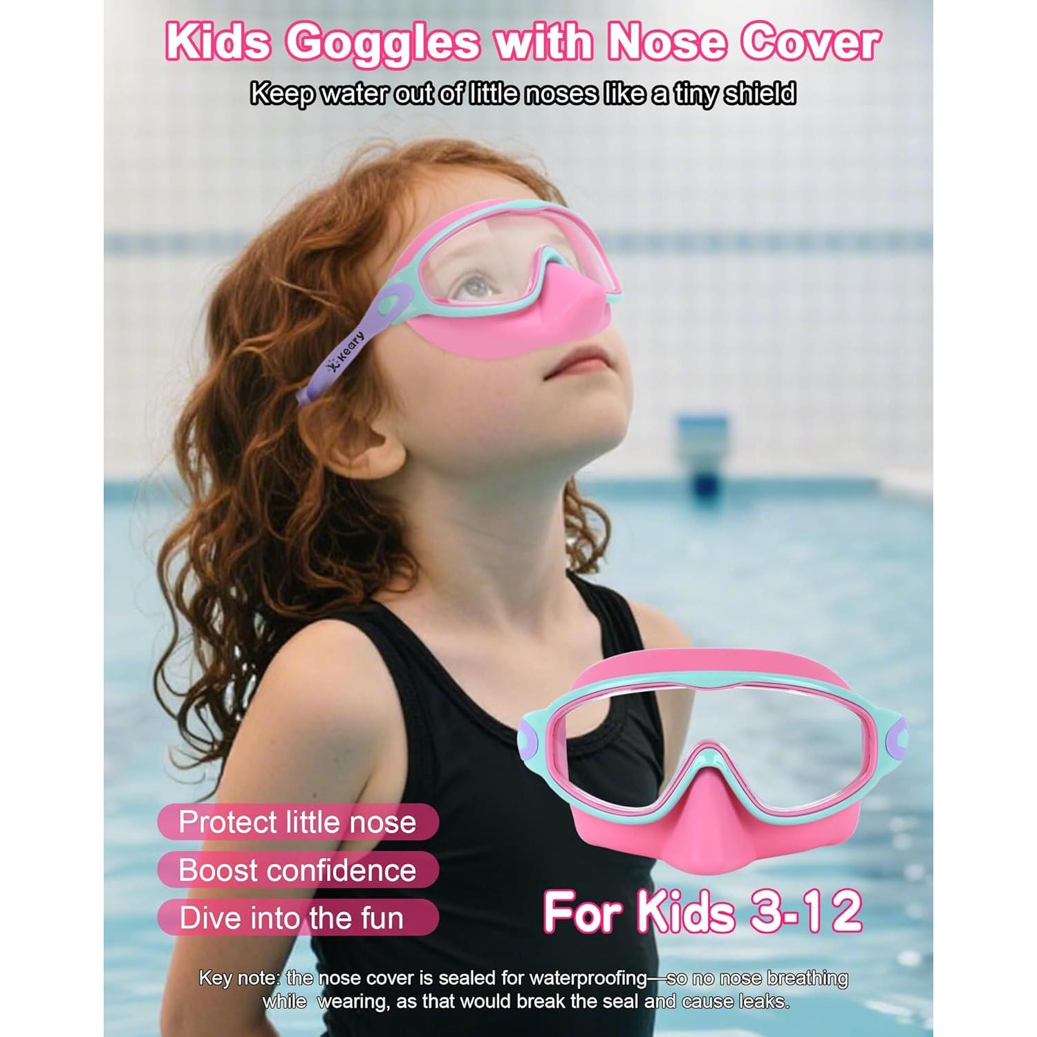 Gafas de natación para niños Keary 2 Pack Anti-UV y Anti-Niebla