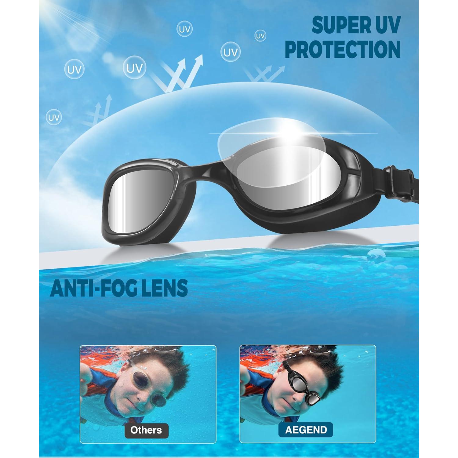Gafas de natación Aegend para niños 6-11 años polarizadas