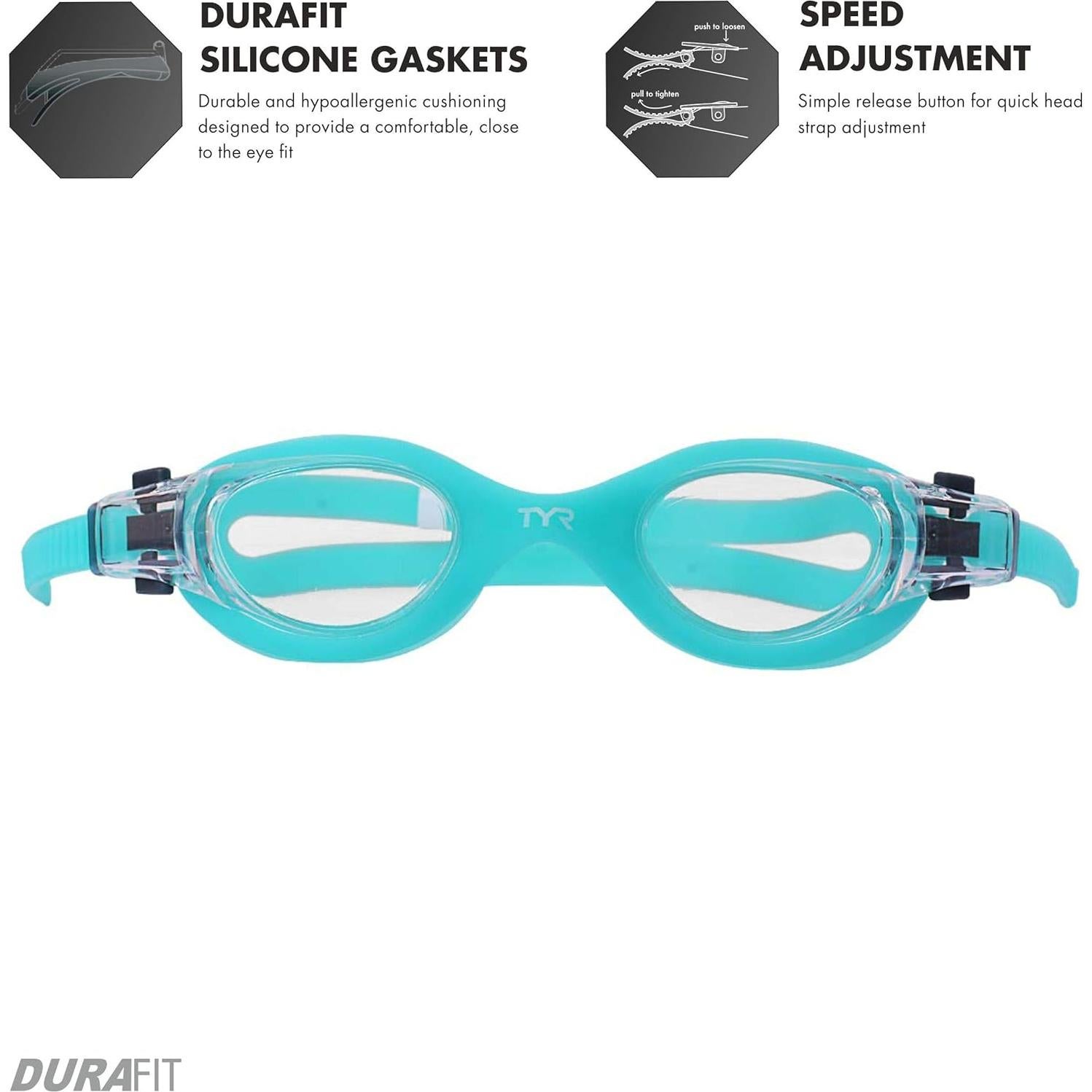 Gafas de Natación TYR Vesi Femme, Claro/Menta, Talla Única