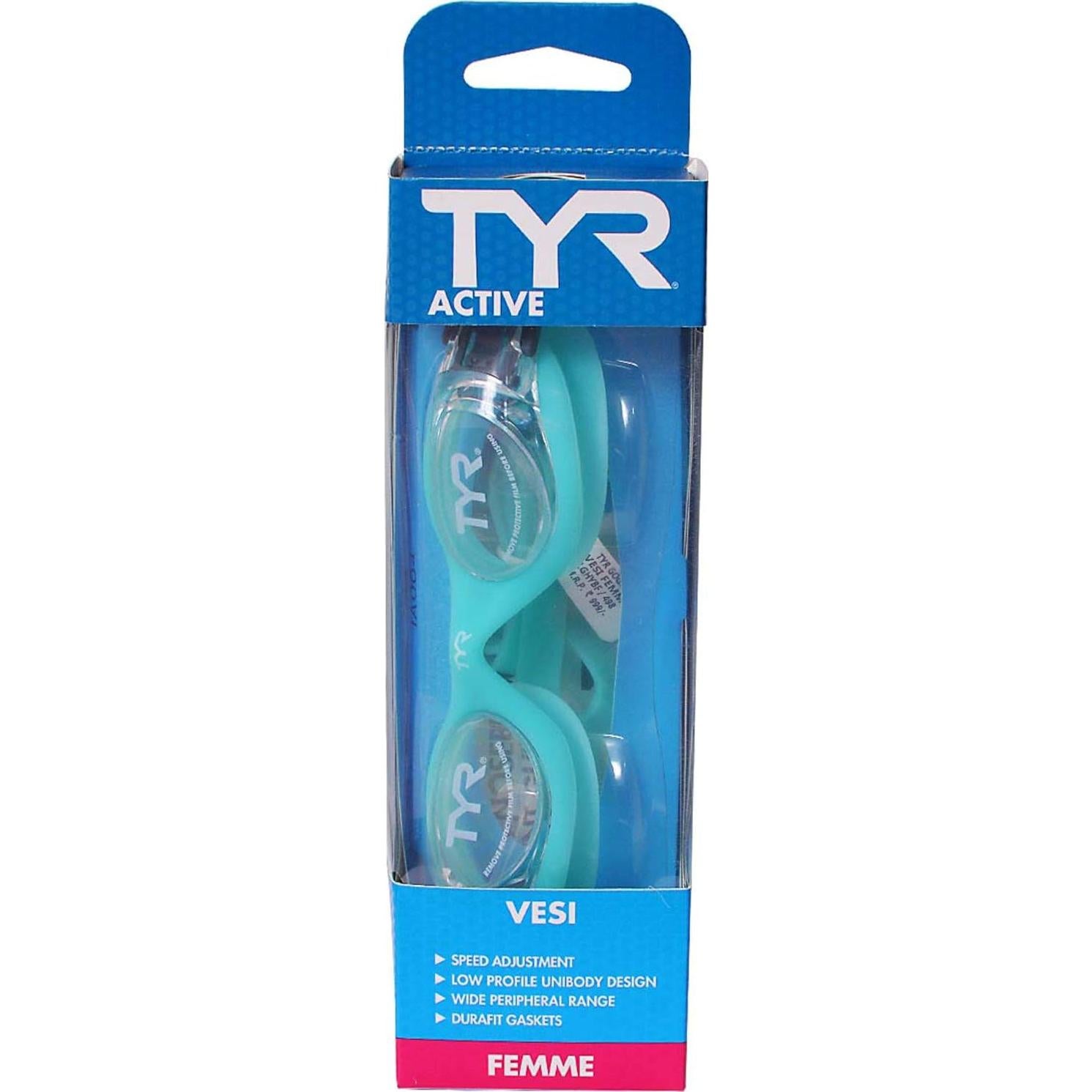 Gafas de Natación TYR Vesi Femme, Claro/Menta, Talla Única