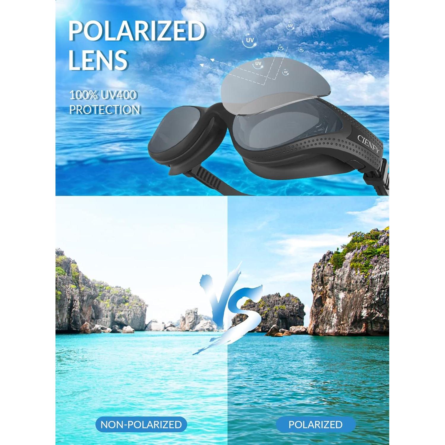 Gafas de natación CIENFY unisex polarizadas anti-vaho 17.78cm