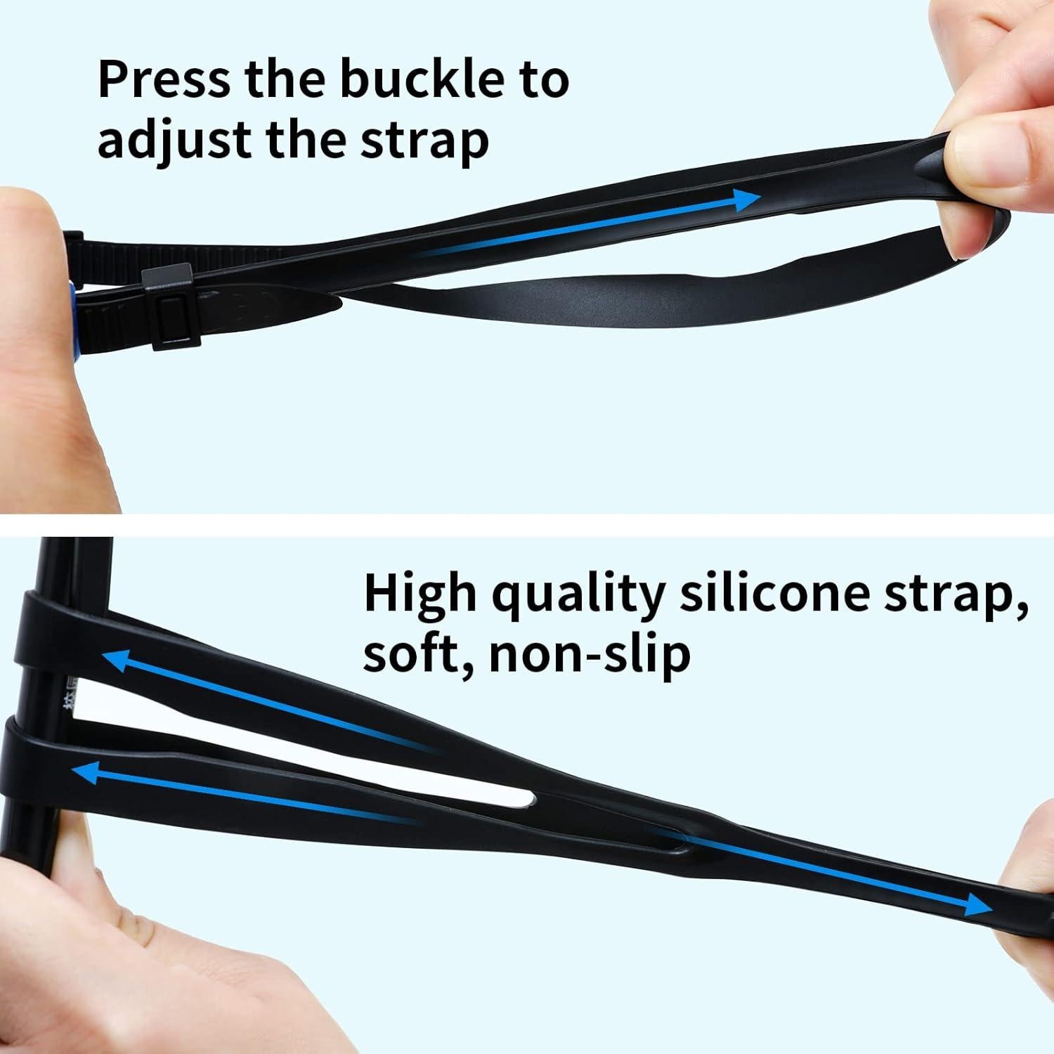 Gafas de natación para miopía Body+ -6.0, antiempañantes, UV