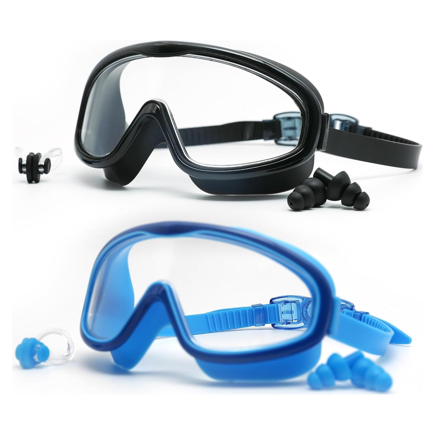 Gafas de Natación Adulto 2 Paquetes Anti-Vaho UV Silicona