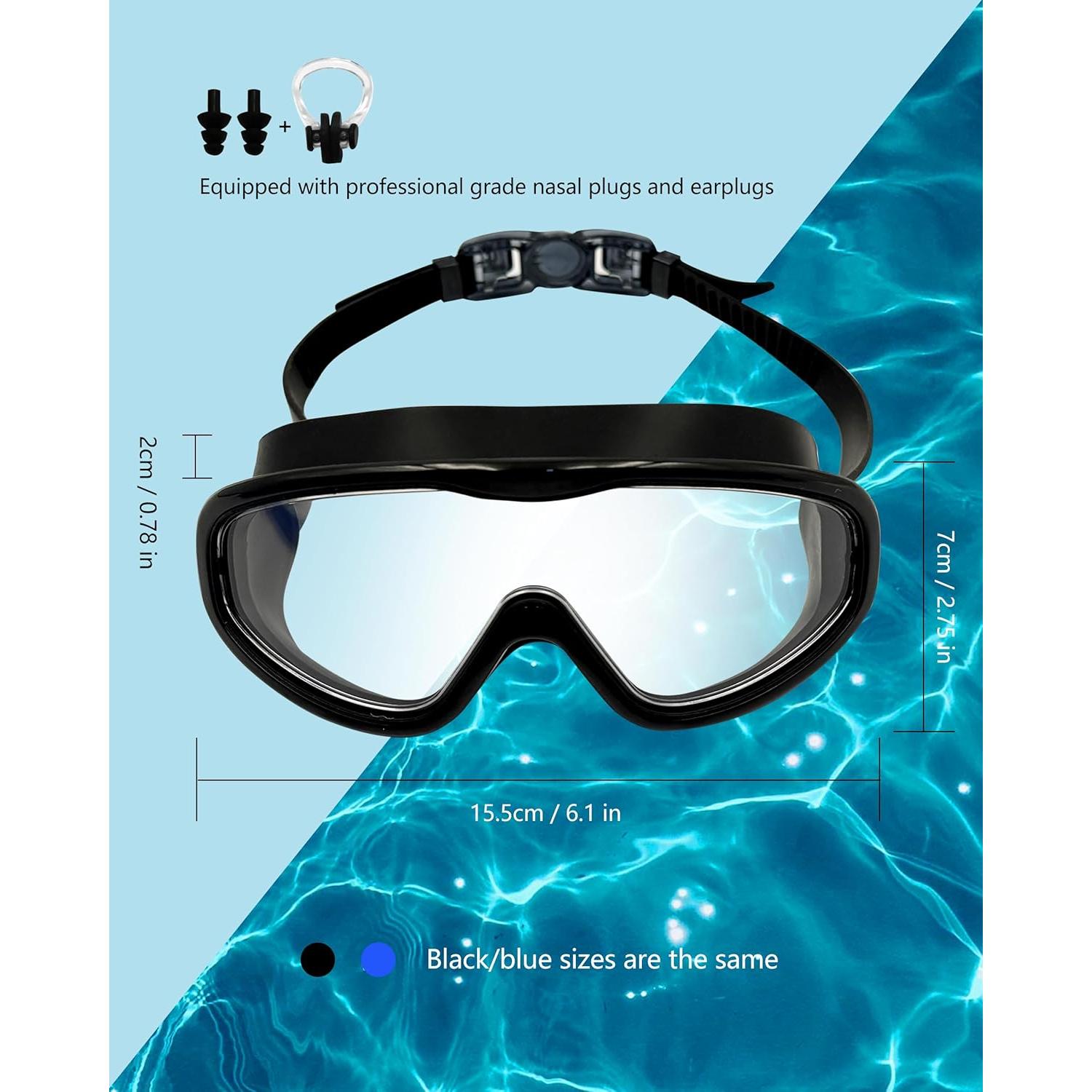 Gafas de Natación Adulto 2 Paquetes Anti-Vaho UV Silicona