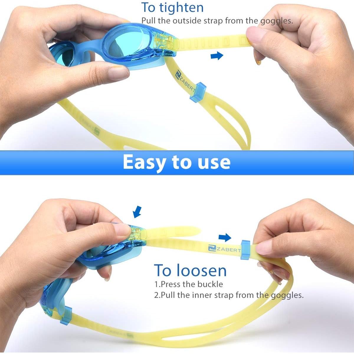 Gafas de Natación ZABERT KX para Niños 0-5 Años Antivaho