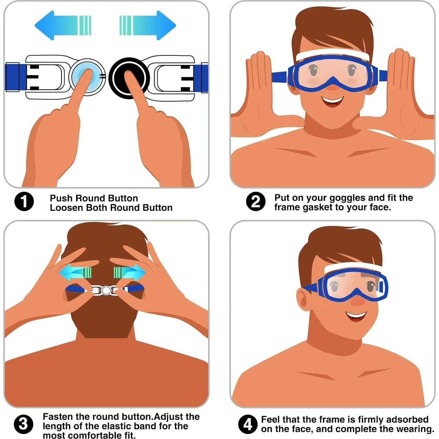 Gafas de Natación EasYoung para Niños 3-15 Años 2-Pack