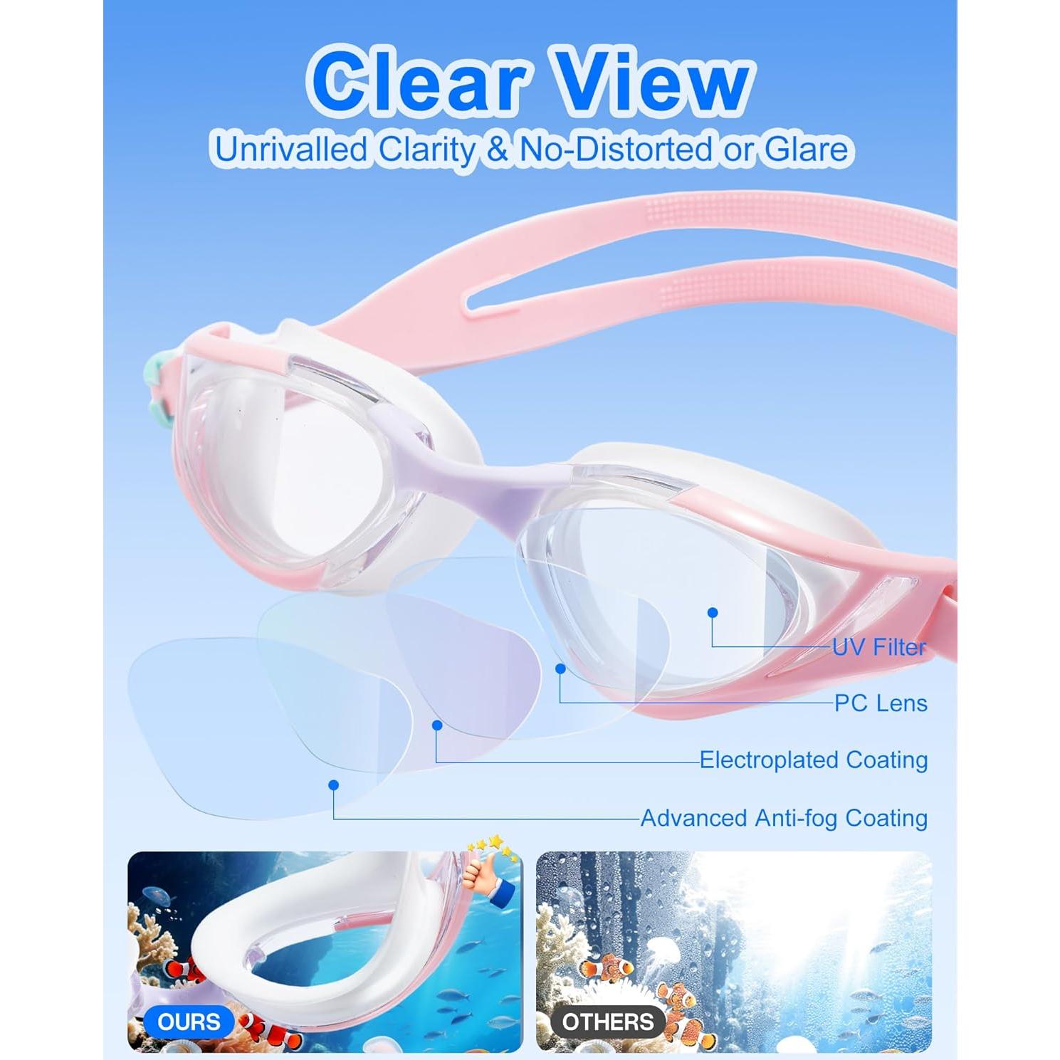 Gafas de Natación Seasprint para Adultos - Vista Clara, Anti-vaho