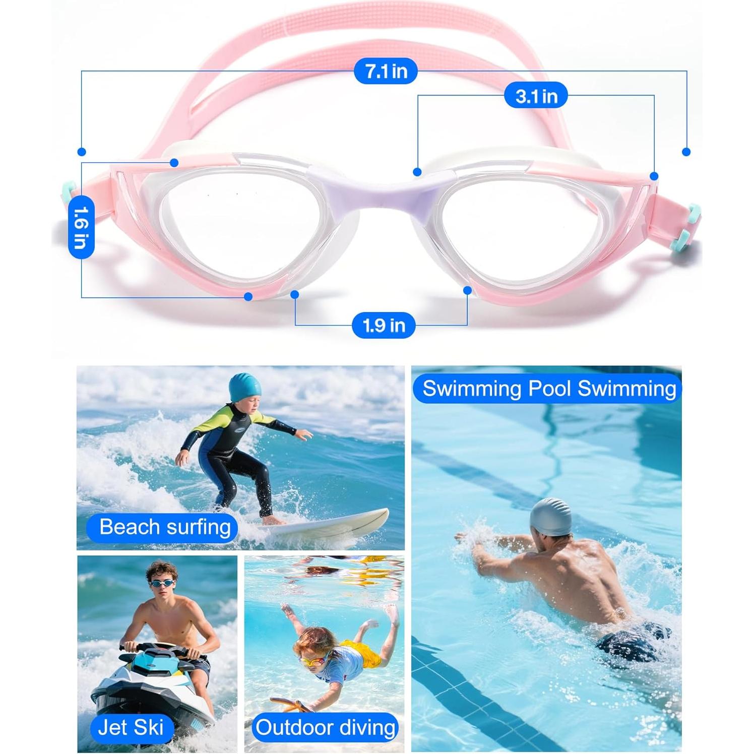 Gafas de Natación Seasprint para Adultos - Vista Clara, Anti-vaho