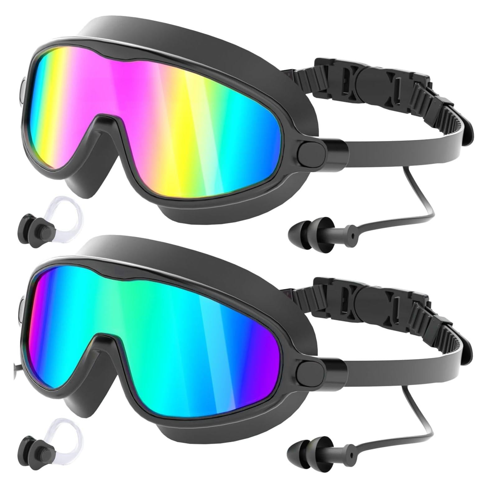 Gafas de natación COOLOO 2 Pack, anti-vaho y UV, unisex