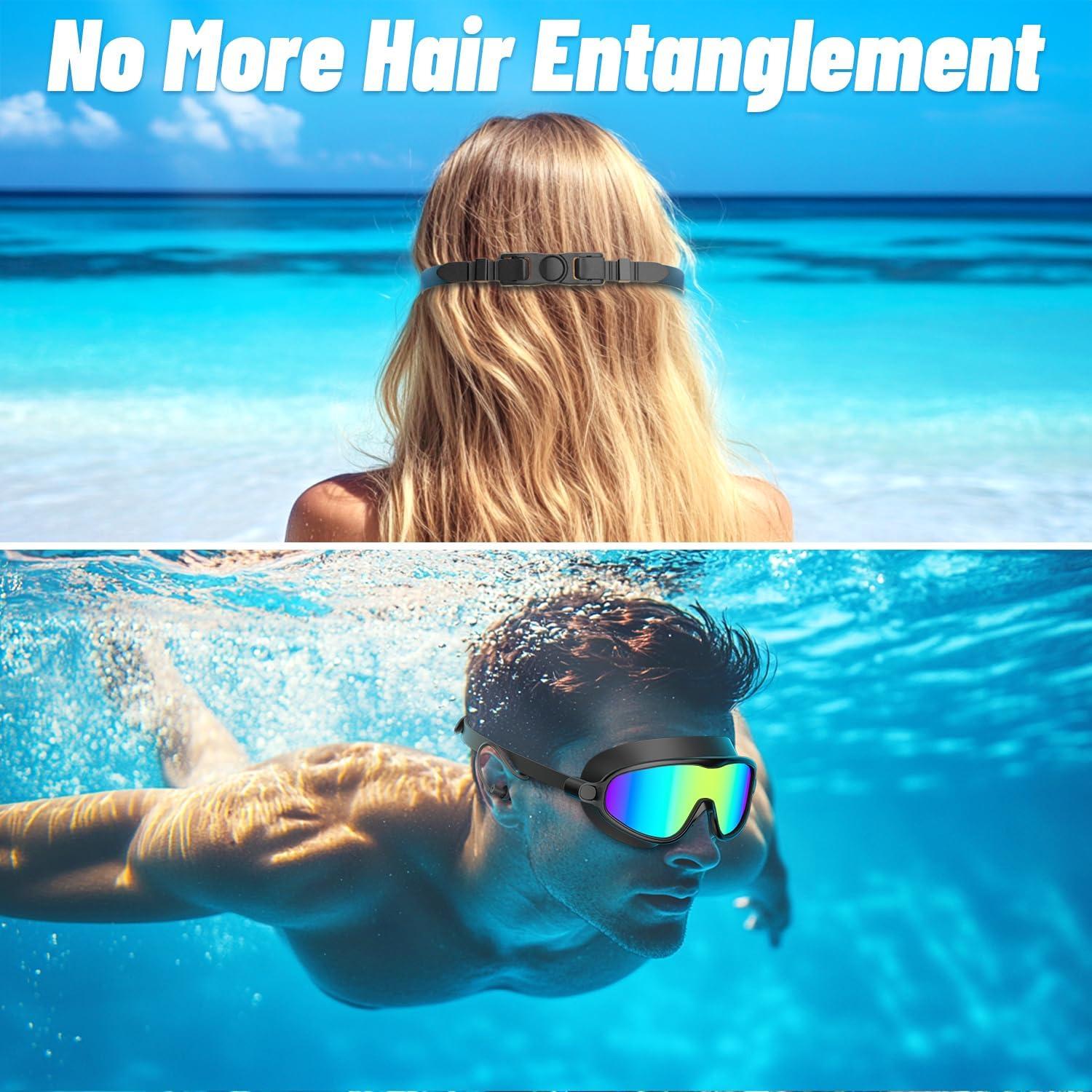 Gafas de natación COOLOO 2 Pack, anti-vaho y UV, unisex