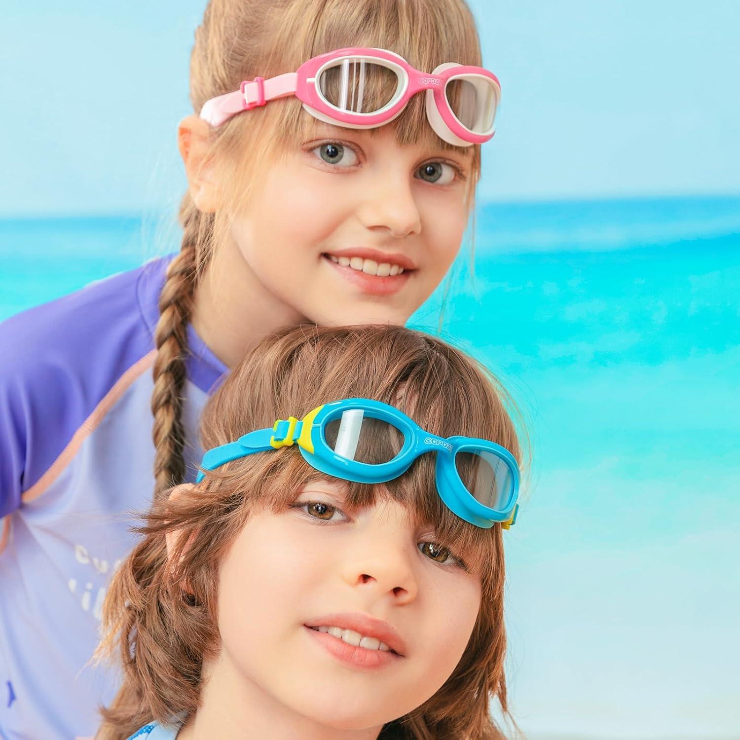 Gafas de natación COPOZZ para niños 3-14 años | Antivaho HD