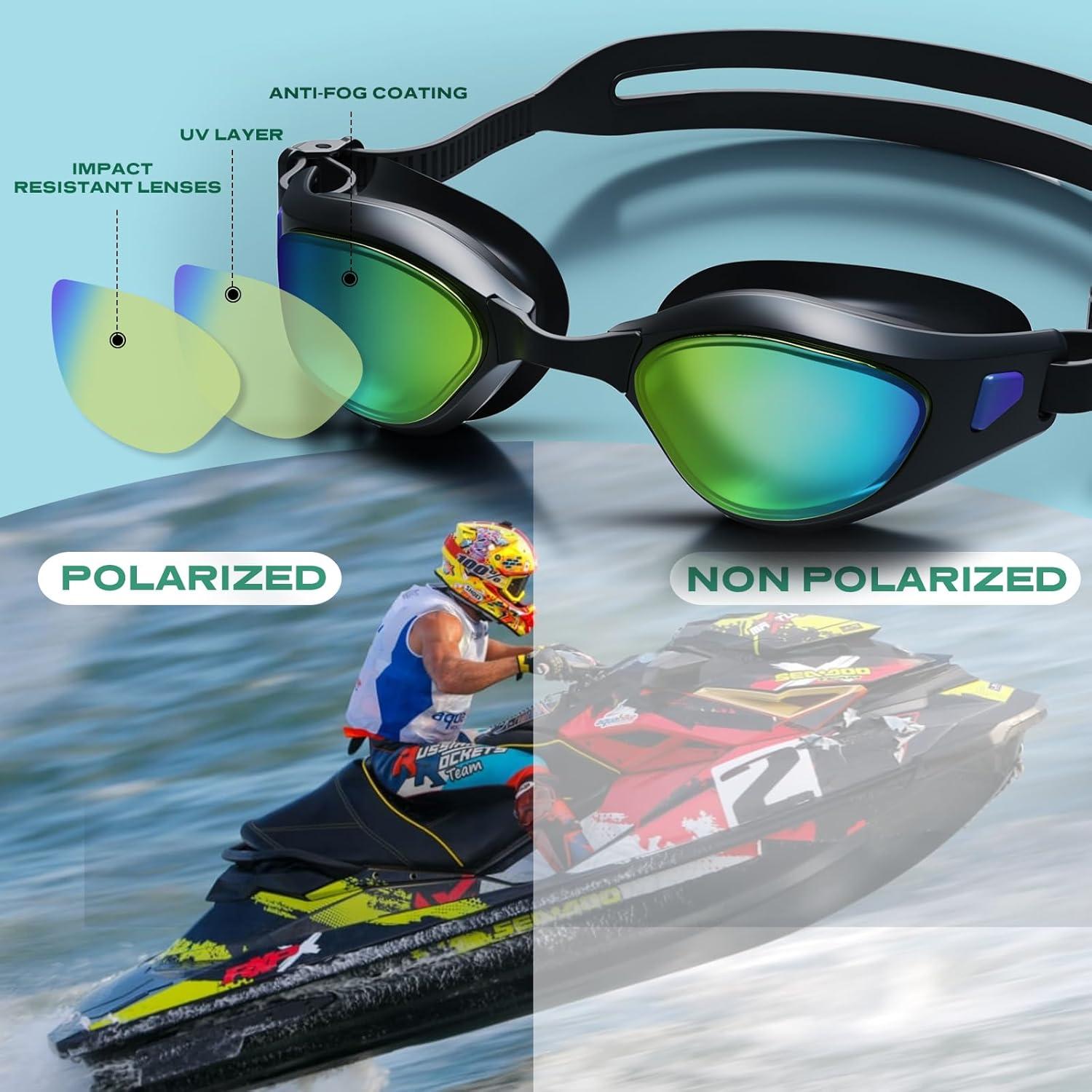 Gafas de natación polarizadas UV con antiempañante - Unisex