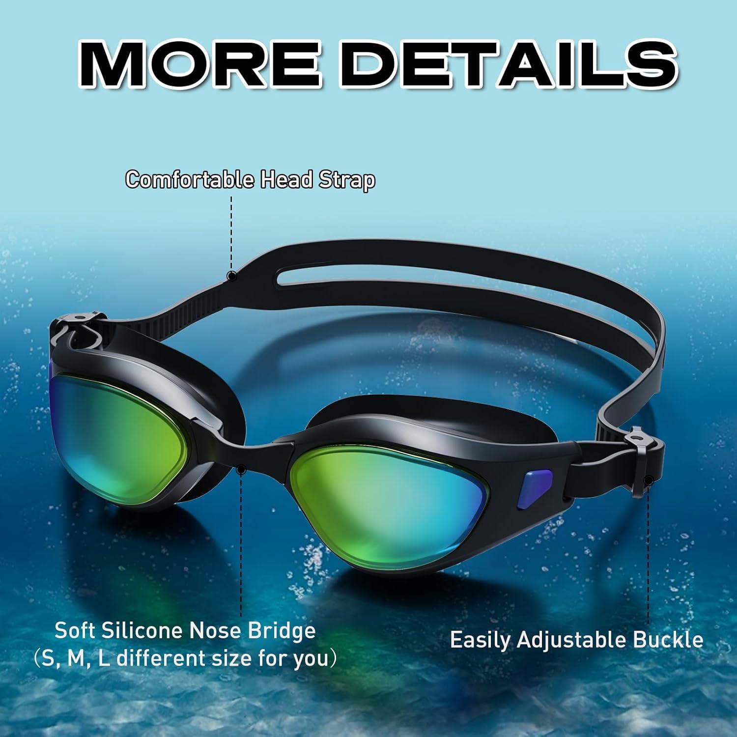 Gafas de natación polarizadas UV con antiempañante - Unisex