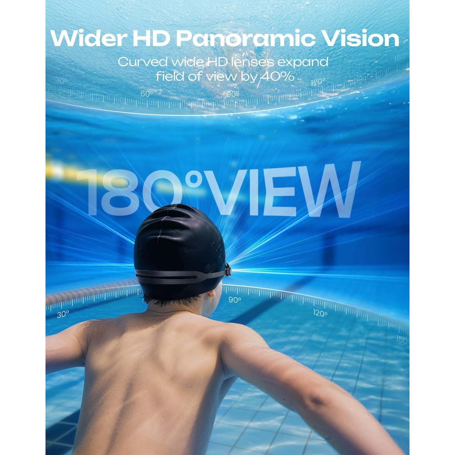 Gafas de natación OLANRUN para niños 6-14 años UV400 anti-vaho