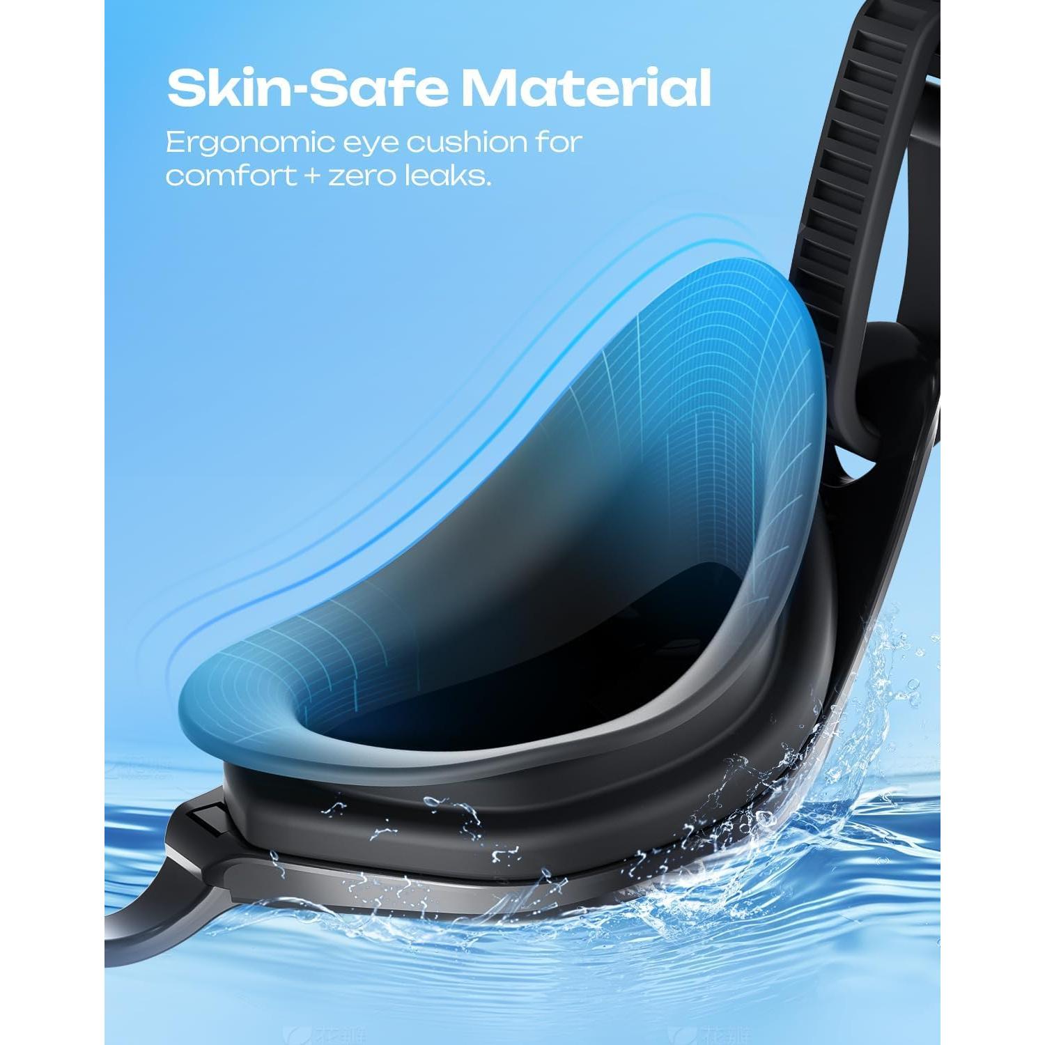 Gafas de natación OLANRUN para niños 6-14 años UV400 anti-vaho