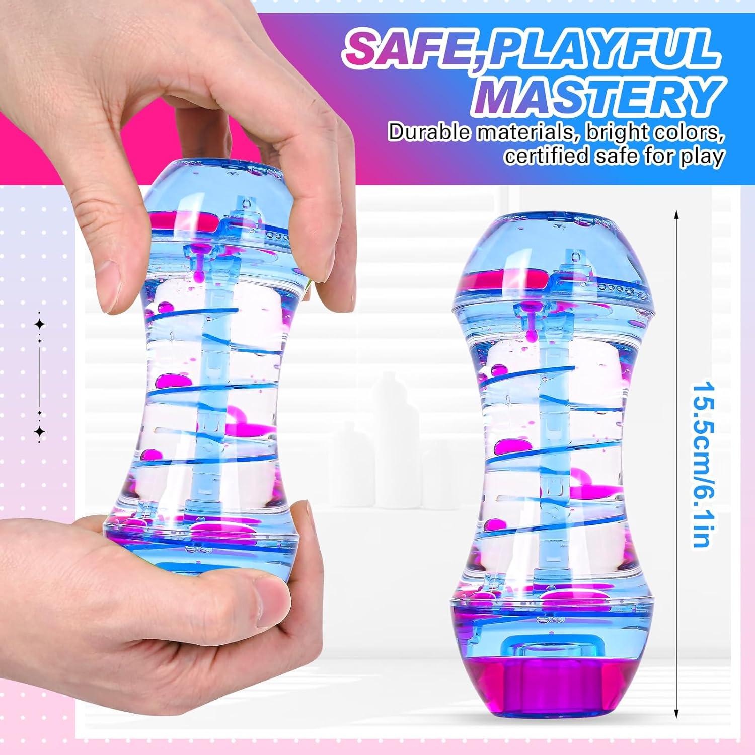 Tubos Antiestrés CAILINK 2 Pack - Juguete Sensorial 15.5 cm