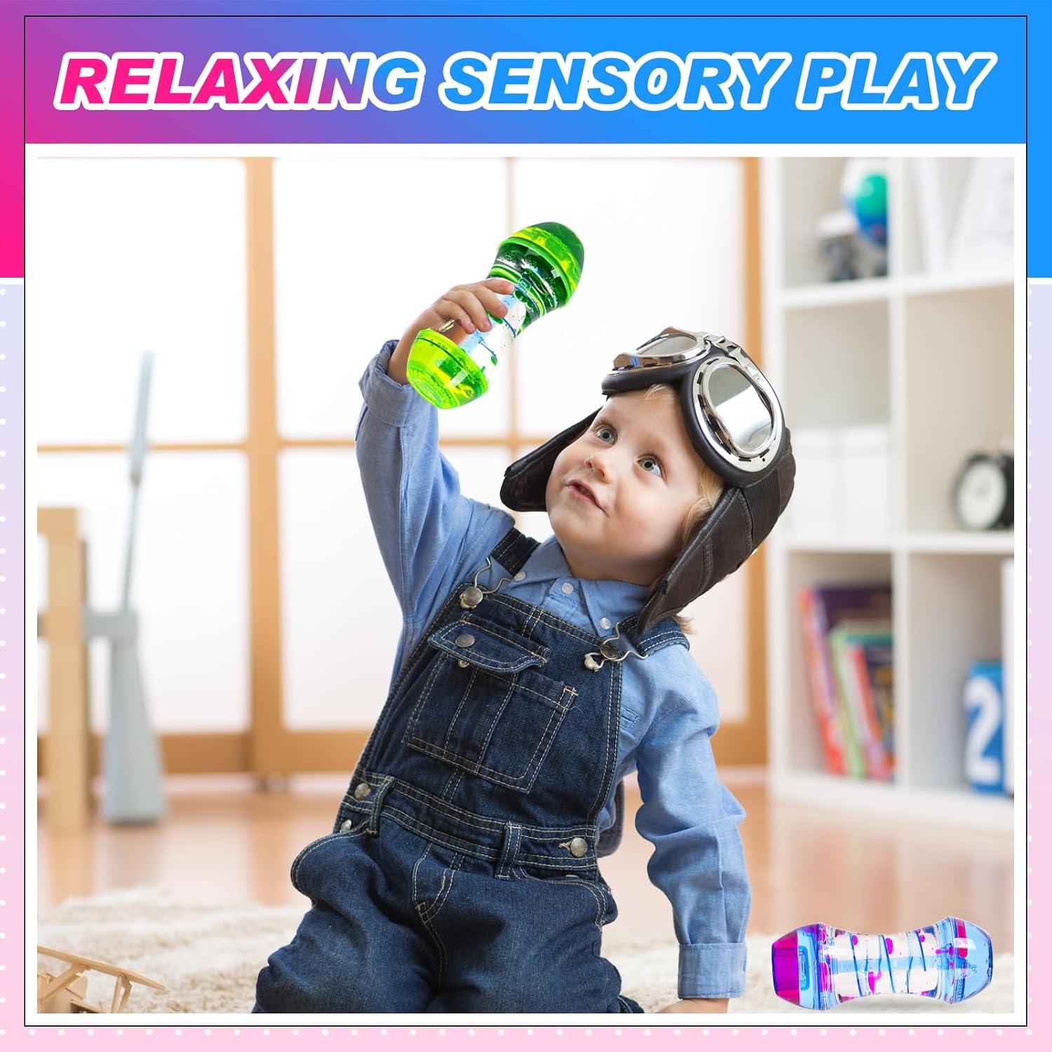 Tubos Antiestrés CAILINK 2 Pack - Juguete Sensorial 15.5 cm